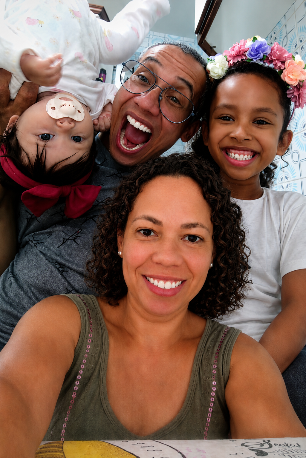 Foto original de la familia